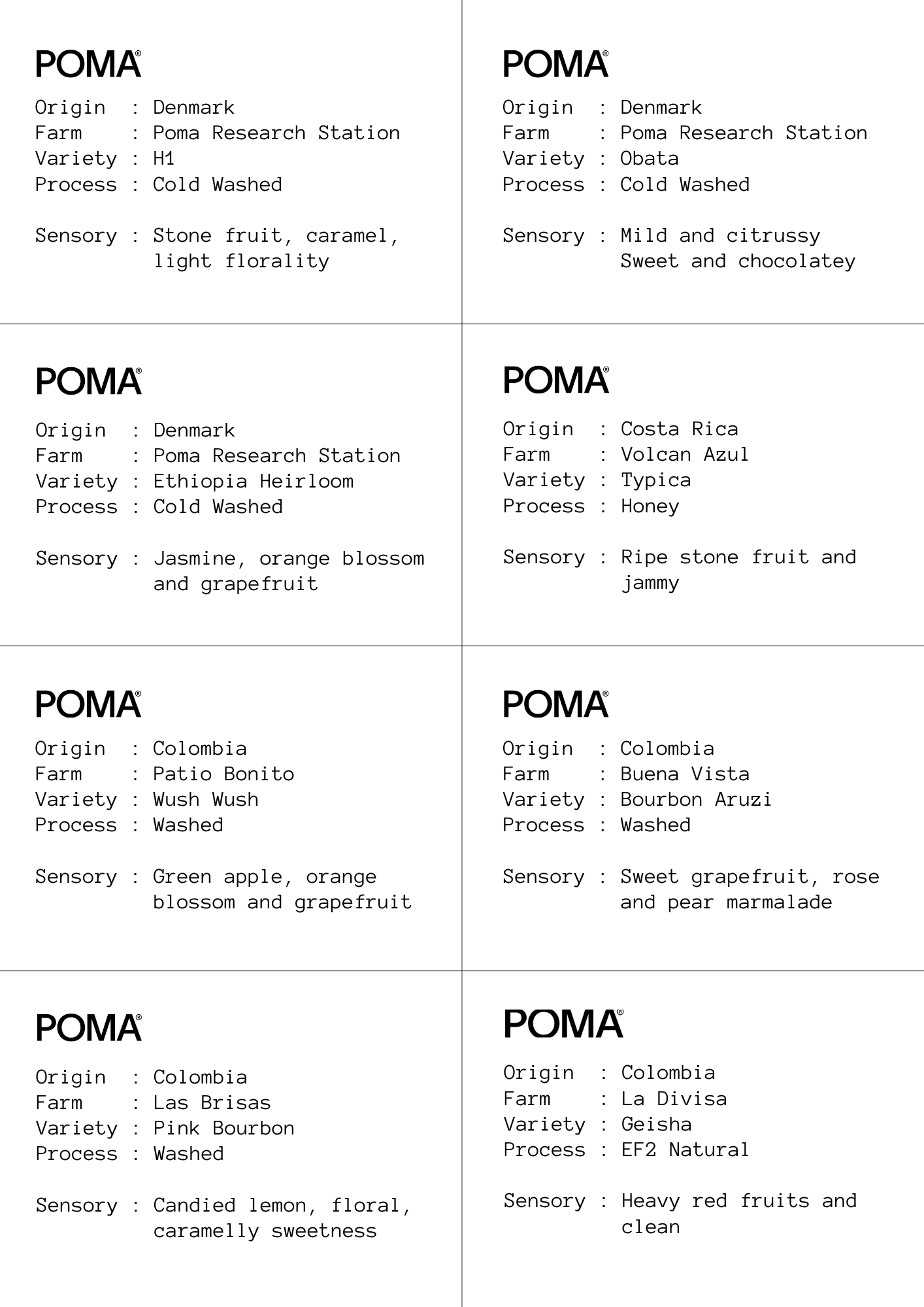 POMA Experience Set